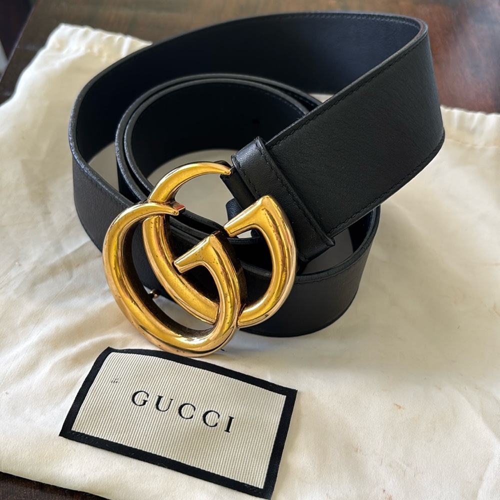 🧡🧡 GUCCI GG authentic leather belt EUC 🧡🧡